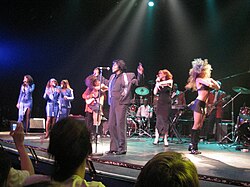 Brown performing, June 2005
