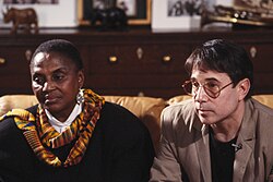 The South African singer Miriam Makeba and Simon (1986)