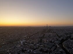 West of Paris seen from Tour Montparnasse, 2019
