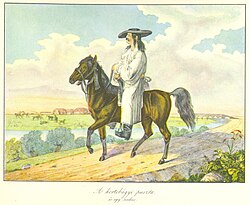 A csikós in the puszta of Hungary, 1846