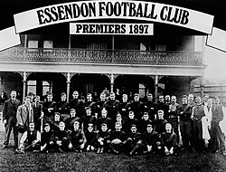 Essendon won the inaugural VFL premiership by finishing on top of the 1897 round robin finals ladder. A new finals system was implemented during the 1898 VFL season in order that a final match, or "grand final", should determine the premiers.
