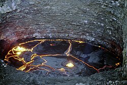Lava lake at Erta Ale Volcano, Ethiopia.