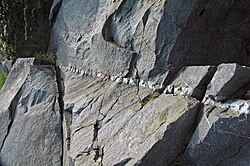 Quartz vein in sandstone, North Carolina
