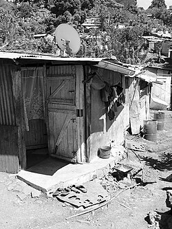 House at Kawéni, dubbed the biggest shantytown of France[37]