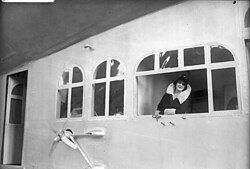 Lady Drummond-Hay on board the Graf Zeppelin