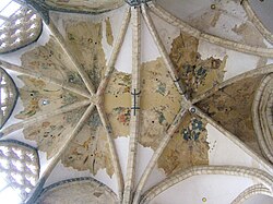 Rib vault of church Sint-Niklaaskerk in Ghent, Belgium