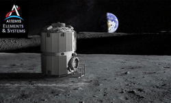 A render of the Foundational Surface Habitat (stationary configuration)