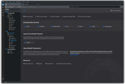 Mozilla Thunderbird email client user interface on a Linux operating system