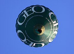Hot air ballon with GEO advertising