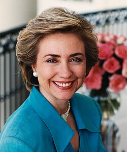 Hillary Clinton's official portrait as First Lady, 1994