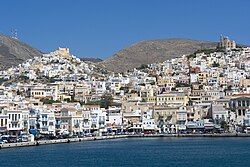 Harbour of Ermoupolis, on the island Syros, first capital of independent Greece.