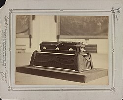 Garfield's casket lying in state at the Capitol Rotunda