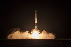 The first stage of SpaceX's Falcon 9 Flight 20 touches down at Landing Zone 1.