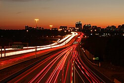 Noise, light and air pollution are negative environmental effects highways can have on their surroundings.