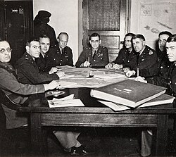 The meeting of War Plans Division, War Department General Staff in 1942