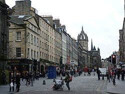 Edinburgh's "Royal Mile"—running from the castle to Holyrood Abbey—is roughly a Scots mile long.[53]