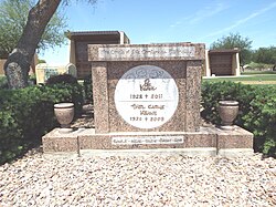 Bil and Thel Keane's tomb in the Holy Redeemer Cemetery in Phoenix, Arizona