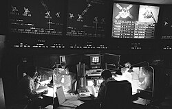 Viking control room at the Jet Propulsion Laboratory, days before the landing of Viking 1.