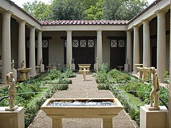 Reconstructed peristyle garden based on the House of the Vettii