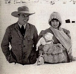 King Vidor and Colleen Moore on location for The Sky Pilot near Truckee, California