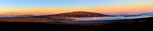 Mauna Kea, one of the volcanoes constituting the island of Hawai‘i, is an inactive shield volcano and one of the tallest mountains on Earth at an elevation of 13,786 feet.