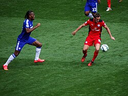King playing for Leicester City in 2014