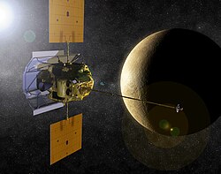 The MESSENGER spacecraft at Mercury (artist's interpretation)