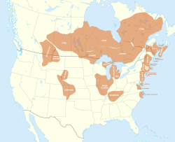Precontact distribution of Algonquian languages
