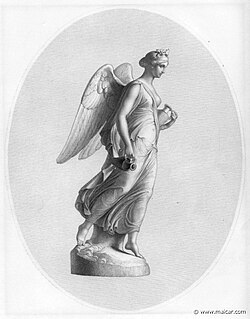 Eos, Sig. Guglielmi's drawing of a statue of Aurora by John Gibson (1790–1866).