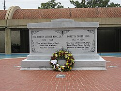 Martin Luther King Jr. and Coretta Scott King Tomb in the Sweet Auburn district, preserved at the Martin Luther King Jr. National Historical Park.