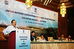 A 2018 meeting in New Delhi related to the United Nations Convention to Combat Desertification