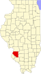 Map of Illinois highlighting St. Clair County