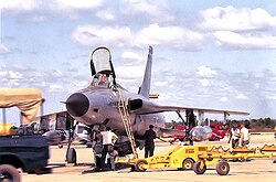 36th Tactical Fighter Squadron F-105D having MK-82 500 pound bombs being loaded prior to a mission, Korat, 1964