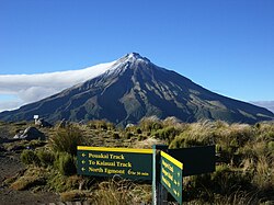 Taranaki from the Pouākai Circuit tramping track