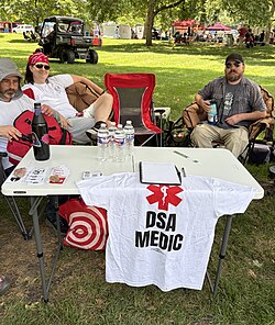 DSA medics at a Lawrence, Kansas Juneteenth festival