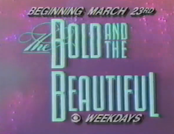 Pre-launch logo for The Bold and the Beautiful, used in promos