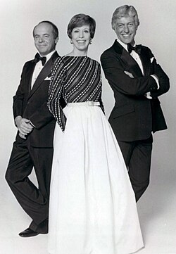 From left to right: Conway, Burnett, and Dick Van Dyke in the final season