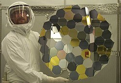 A Genesis collector array consisting of a grid of ultra-pure wafers of silicon, gold, sapphire, and diamond