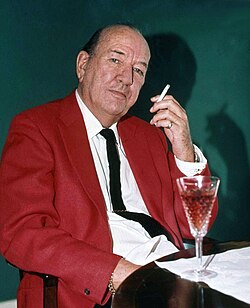 Coward in his home, Chalet Covar, in Switzerland in 1972