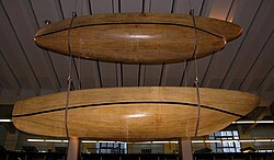 The hulls of swan (above) and raven (below). A sequence of 3, 6, and 12 (shown in the picture) foot scale models were constructed by Froude and used in towing trials to establish resistance and scaling laws.