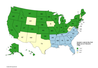 Senate vote on the Civil Rights Act of 1964