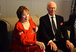 MacLaine with Christopher Plummer at the premiere of the film Elsa & Fred in 2014