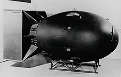 Early weapons models, such as the "Fat Man" bomb, were extremely large and difficult to use.