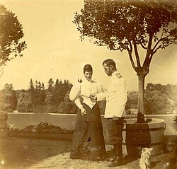Emperor Nicholas II and his mother Empress Dowager Maria Feodorovna in 1896