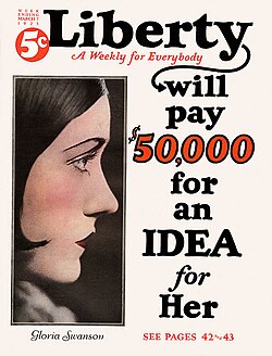 Swanson on the March 7, 1925, cover of Liberty magazine