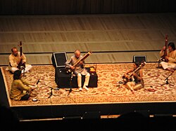 Shankar performing with Anoushka Shankar in 2007