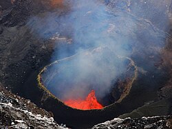 Lava lake in Marum crater, Ambrym, Vanuatu.
