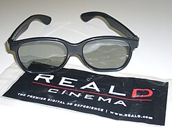 RealD circular polarized glasses