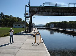 The Erie Canal in Amsterdam, New York