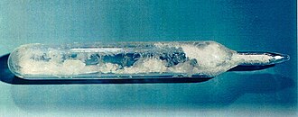 An ampoule of uranium hexafluoride